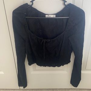 Long sleeved Hollister cropped shirt